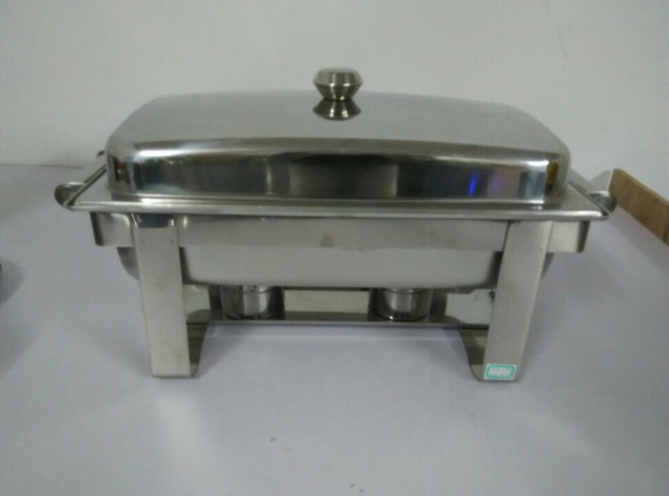 Open lid type rectangular stainless steel chafing stove Buffet stove Simple thermal insulation heating Bufi stove Electric self-service soup stove