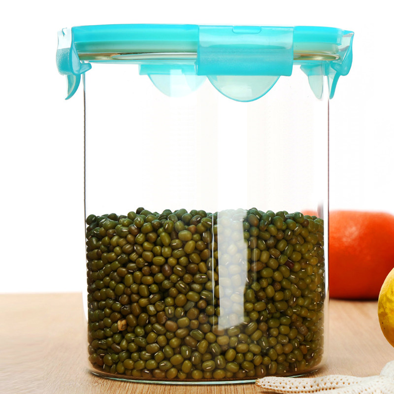 【天猫超市】克芮思托NC-8655玻璃储物罐耐热玻璃储藏密封罐1.2升