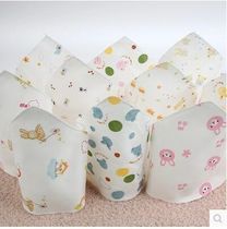 Baby baby triangular napkin pure cotton gauze 4-layer double snap bib