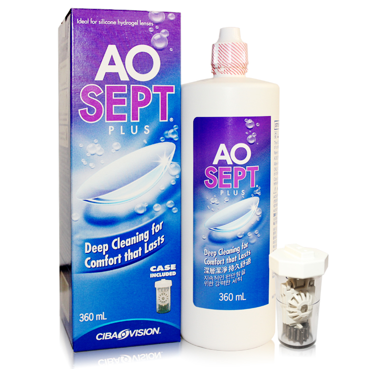 送双氧杯}AO视康隐形近视眼镜护理洁镜双氧水360ml不可入眼