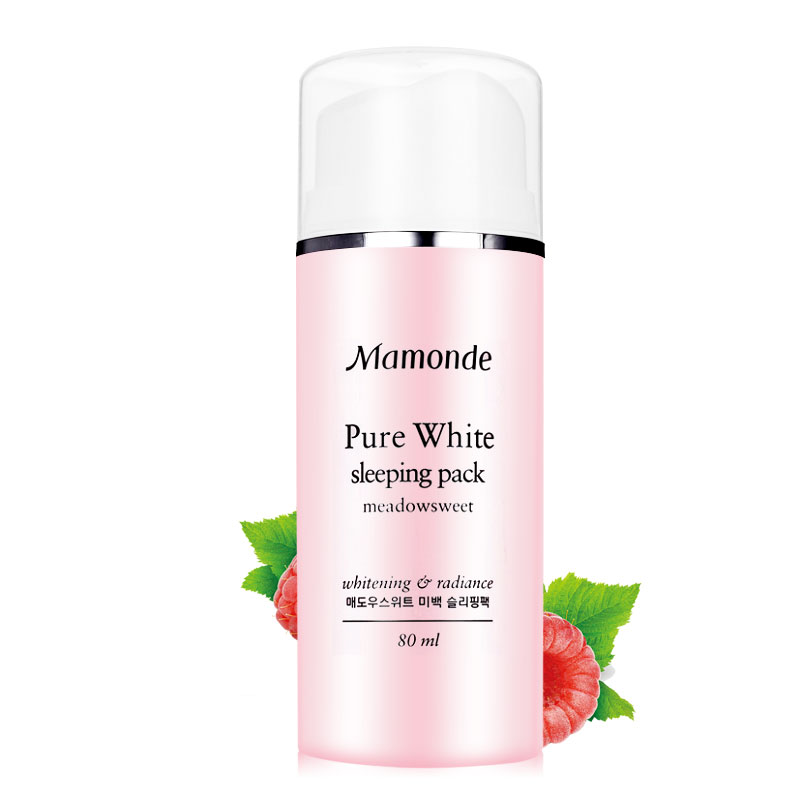 Mamonde/梦妆花萃净白润颜晚间修护面膜80ml 保湿补水润白免洗