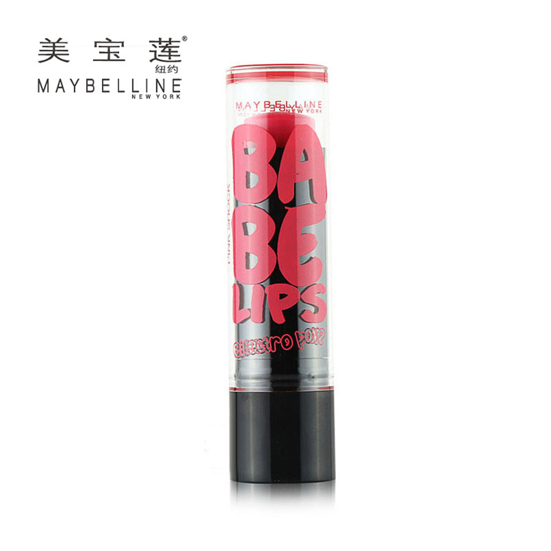 美宝莲babylips宝蓓电光炫彩护唇膏保湿滋润护彩口红轻唇膏