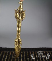 New antiques and miscellaneous Tibetan Tantric instruments three-sided Puba vajra pestle pagoda pestle brass horse head demon pestle