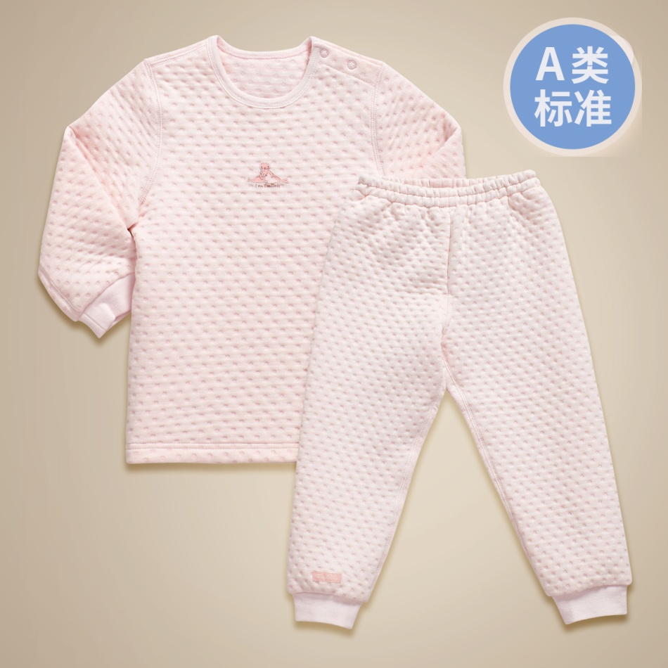 好孩子儿童内衣套装秋冬新款宝宝暖棉内衣裤goodbaby长袖圆领套装
