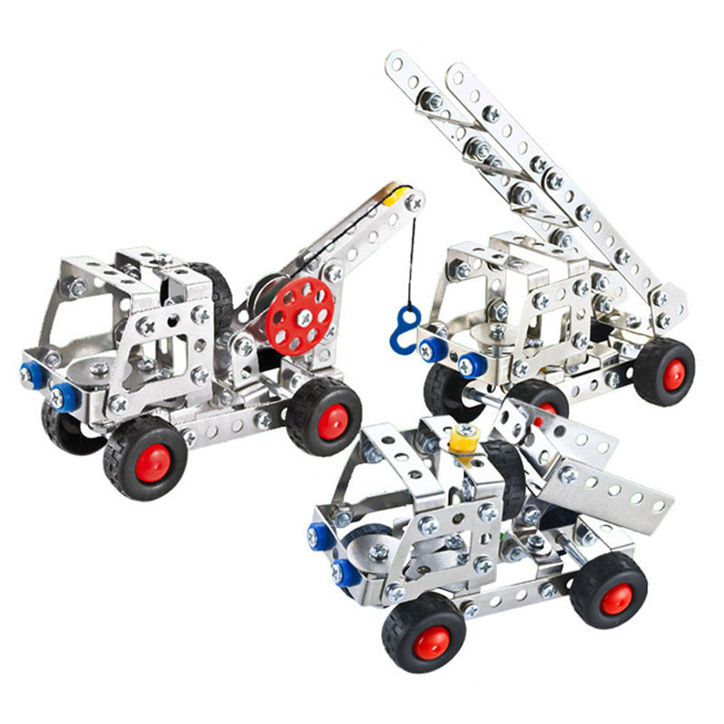 Children's Puzzle Metal Assembly Engineering Car Screws Removable Boy Toy Creative Hands-on Diy Building Kit