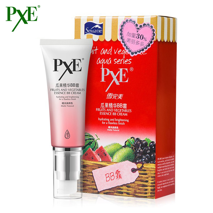 PXE雪完美瓜果精华亮白BB霜30g裸妆遮瑕强持久美白保湿隔离粉底液