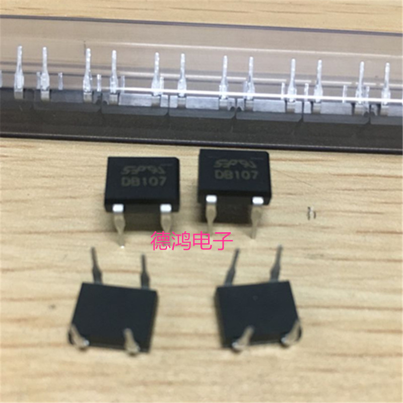 Original DB107 DB107S straight plug 4 feet rectifier bridge bridge stack 1A 1000V