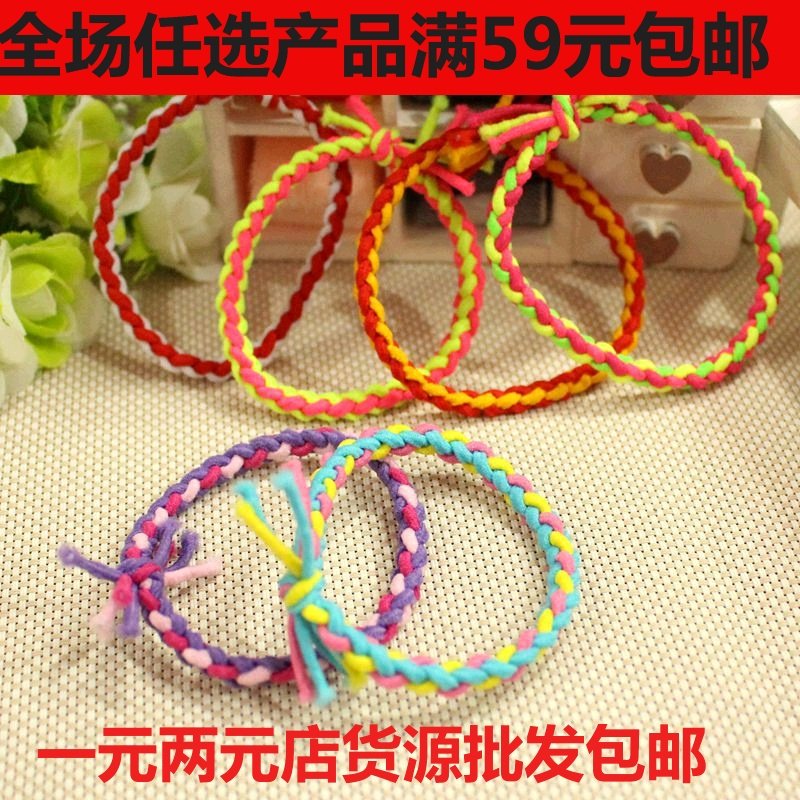 South Korea Hair Accessories Handwoven Hair Ring Leather Fascia Hair Knotted Hair Knots Hair Ring Hair Ring Wholesale Ornament Wholesale