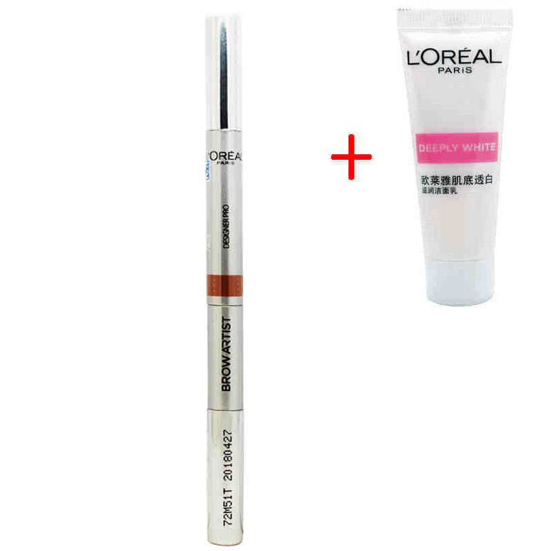 专柜正品会员礼品欧莱雅眉笔大师三头塑形眉笔2*0.2g10持久不晕染