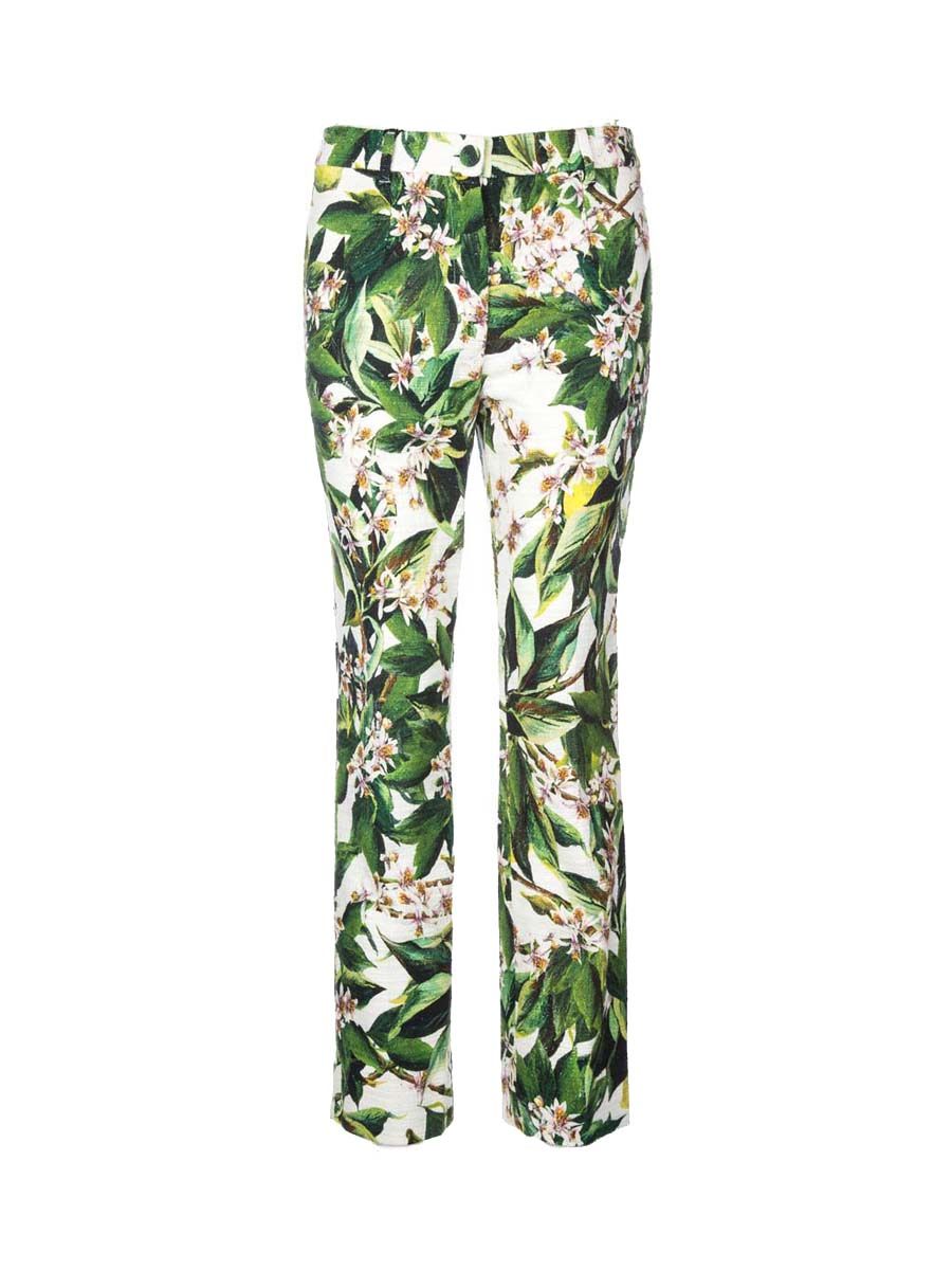 Dolce&Gabbana 绿色印花休闲长裤