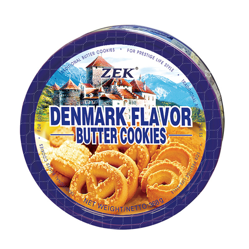 【天猫超市】马来西亚进口 饼干 ZEK丹麦黄油曲奇饼干368g/盒