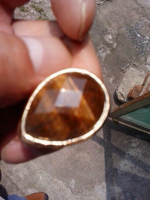 A heart-shaped ring one by one.