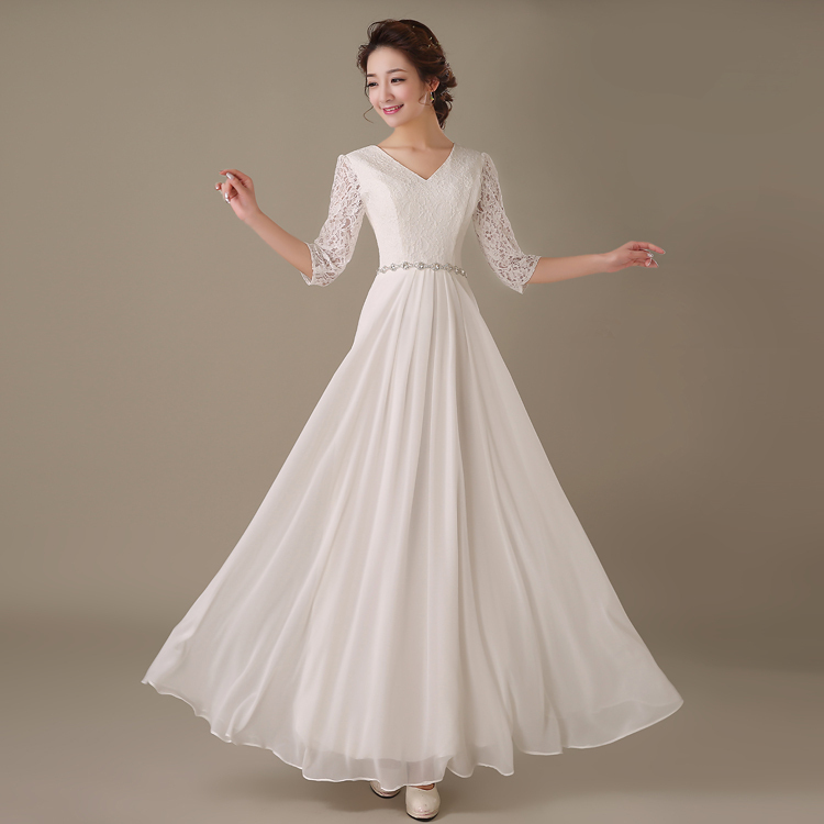 2025 New Style Choir Performance Dress Women's Long Dress Adult Evening Dress Long Lace Slimming Dress for Hostess