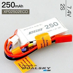 双天 Модель XP02502ECO, 7,4 В, 250 мАч, аксессуары для моделей самолетов с дистанционным управлением, литиевая батарея 30C