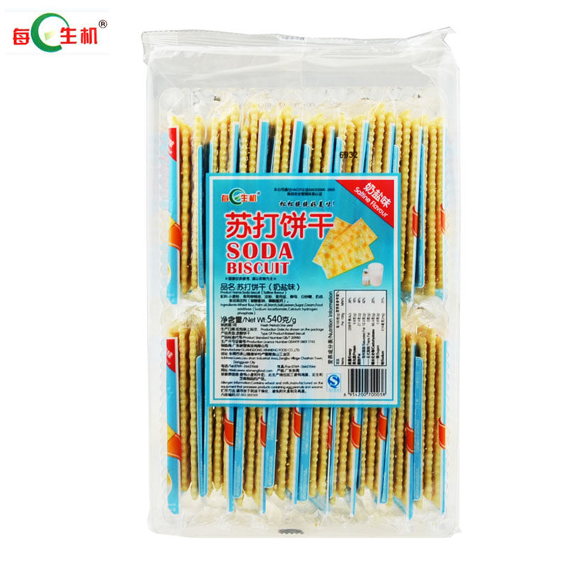【天猫超市】每日生机苏打饼干奶盐味540g克/包早餐下午茶配牛奶$