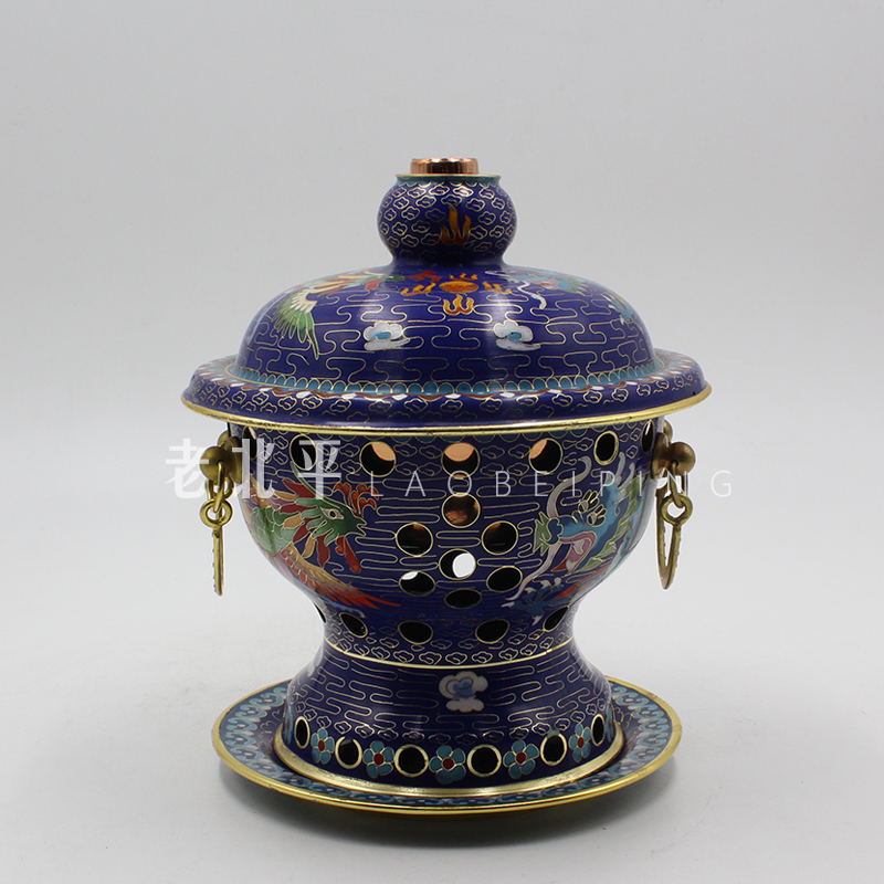 Fat cow pot Single pot Small copper hot pot Shabu-shabu lamb Cloisonne alcohol small hot pot Pure copper meal hot pot Household