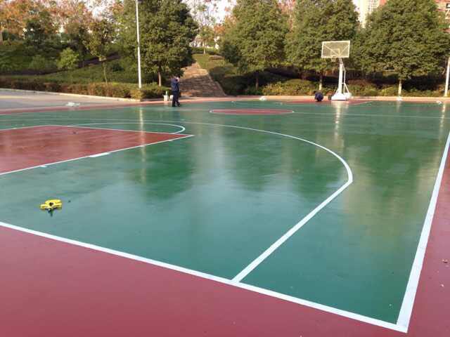 Silicon PU Sports Ground thickness 4mm Silicon PU basket pitches with construction costs per square price