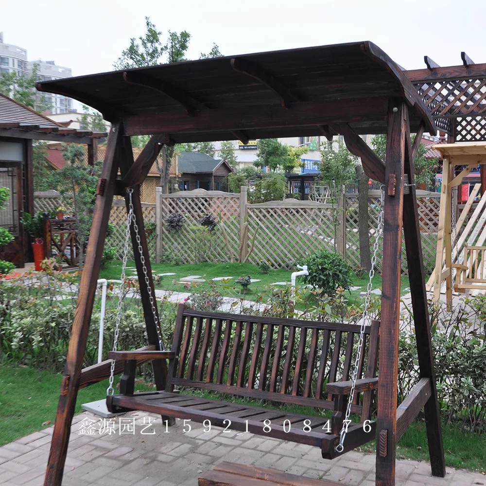  Outdoor Swing Set Rocking Chair Swing Set Solid Wood SOLID WOOD SWING SET WITH CEILING ANTI-CORROSIVE WOOD SWING SET PENDANT CHAIR SPECIAL OFFER PRICE 