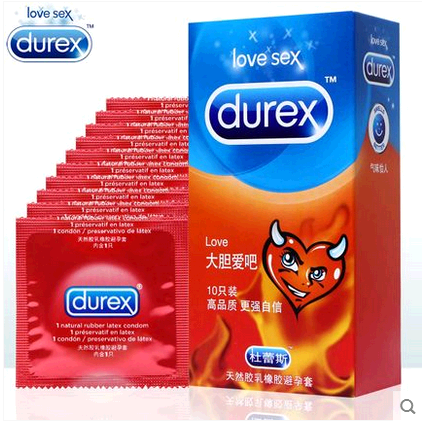 杜蕾斯 Love大胆爱吧安全套10只正品安全套 情趣成人性用品k6
