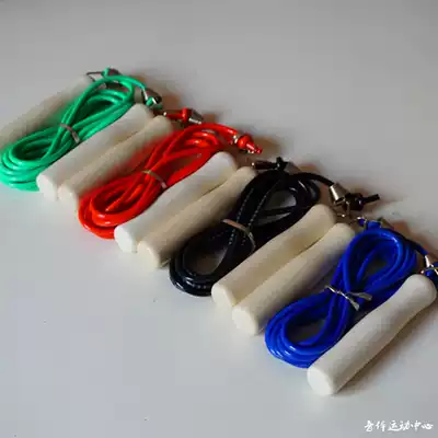 High-end wooden handle skipping rope school standard skipping rope Rubber spring skipping rope Adult standard skipping rope