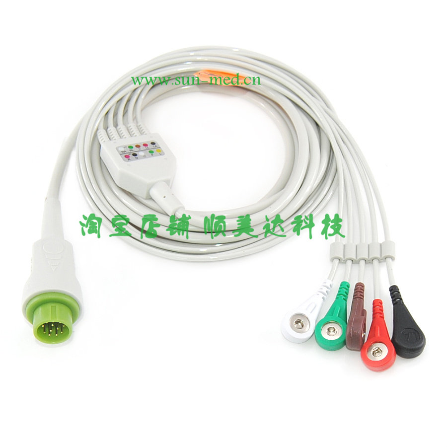 兼容威高监护仪WGM-3012心电导联线12针