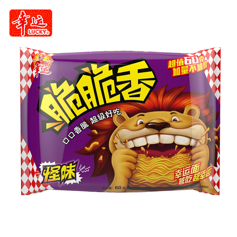 【天猫超市】幸运方便面脆脆香香脆怪味60g 干脆面 新装上市