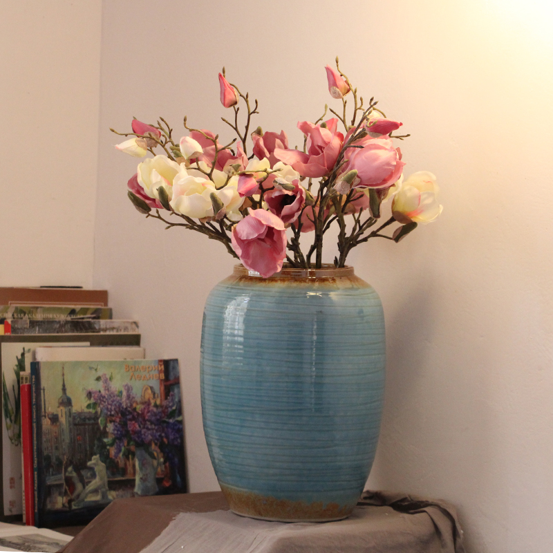Household adornment art show I and contracted jingdezhen ceramic vase Mediterranean furnishing articles sitting room vase