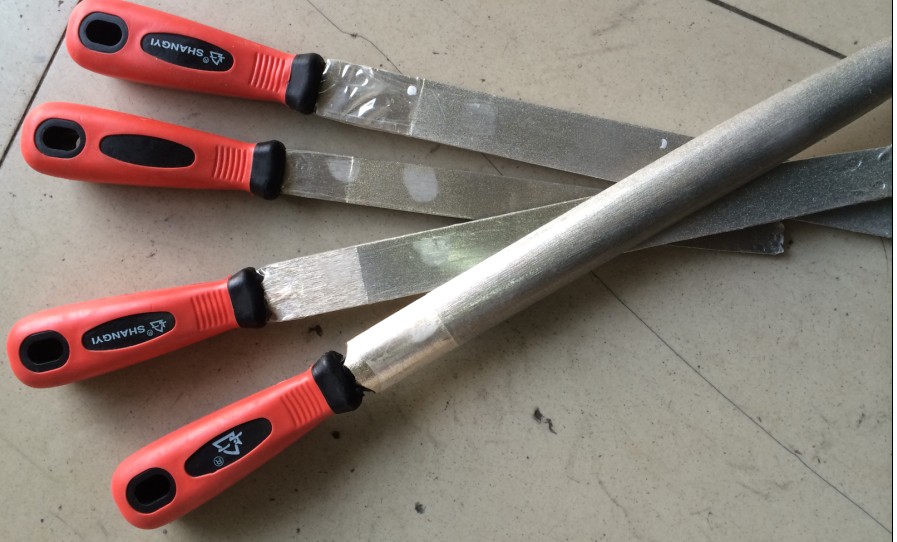 Shanghai steel filing a factory quality diamond alloy filing flat triangular semi-circle filing knife 6 8 10 12 inch-Taobao