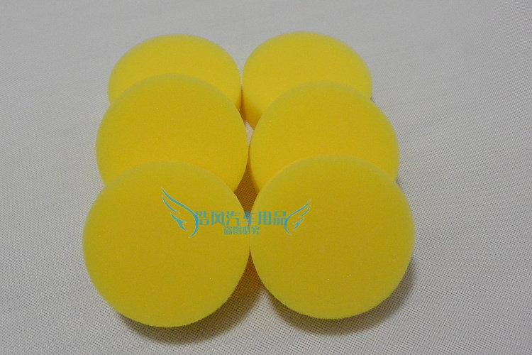 Car waxing sponge round sponge palm sponge small sponge wiping wax sponge does not hurt the car waxing sponge