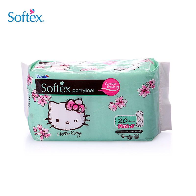 【宁波仓】Softex Hello Kitty原装进口棉柔亲肤纯棉透气超薄护垫
