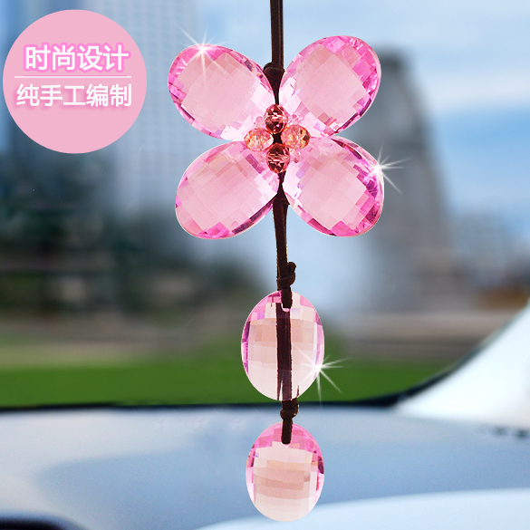 如雪水晶汽车挂件时尚女小车内车用吊坠车上饰品后视镜挂饰保平安