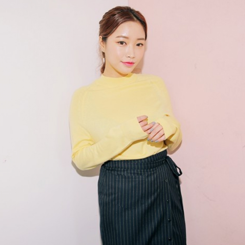 韩国stylenanda官方正品 插肩袖纯色针织衫