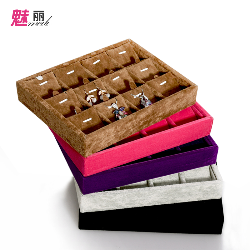 Jewelry box Jewelry ring box Flannel box Ring plate Ear needle plate Jewelry box display rack earring plate without cover