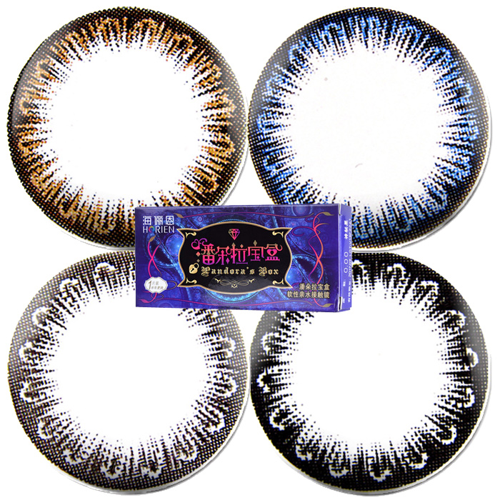 海俪恩美瞳半年抛 大直径混血彩色近视隐形眼镜一副请拍2片TF