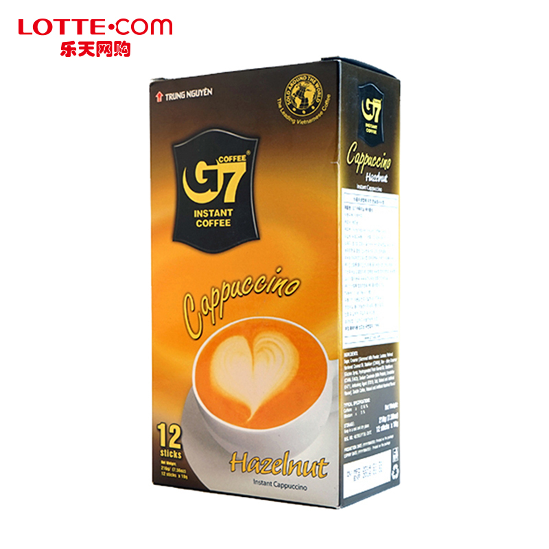 乐天网购G7韩国直邮即食方便浓香卡布奇诺高品质速溶咖啡36条