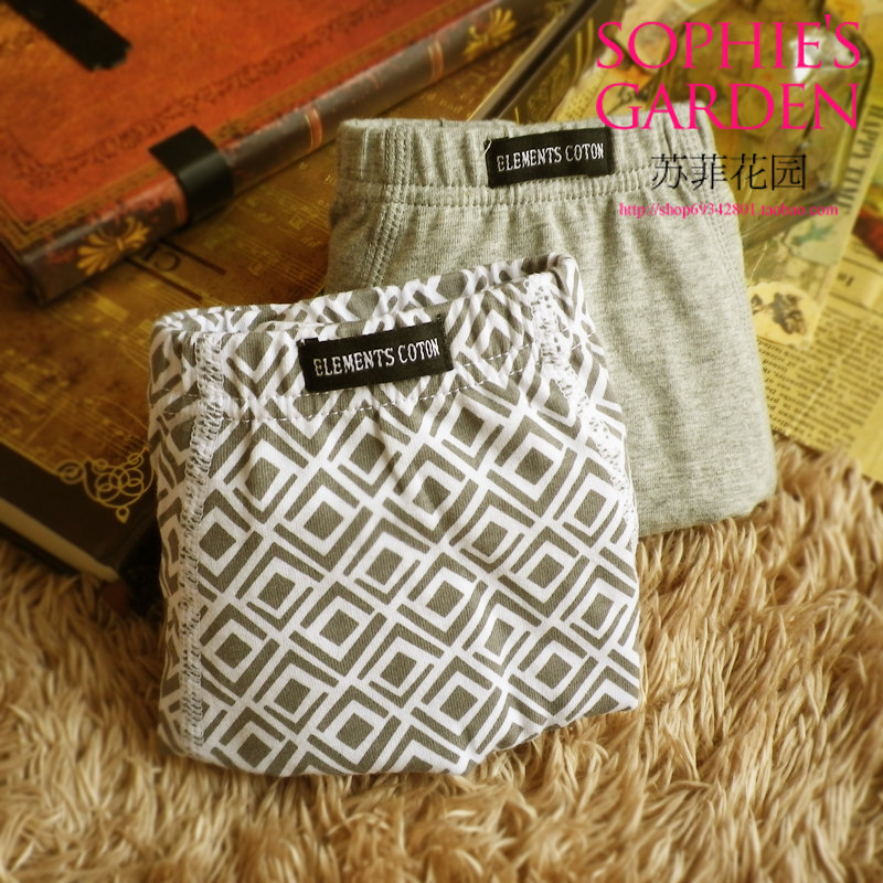 Special offer cotton element men's underwear cotton mid-waist boxer men's underwear 2 pack counter