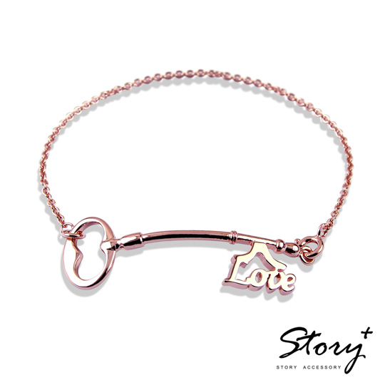 台湾官网直邮进口STORY ACCESSORY-幸福之钥-字母款钥匙手炼