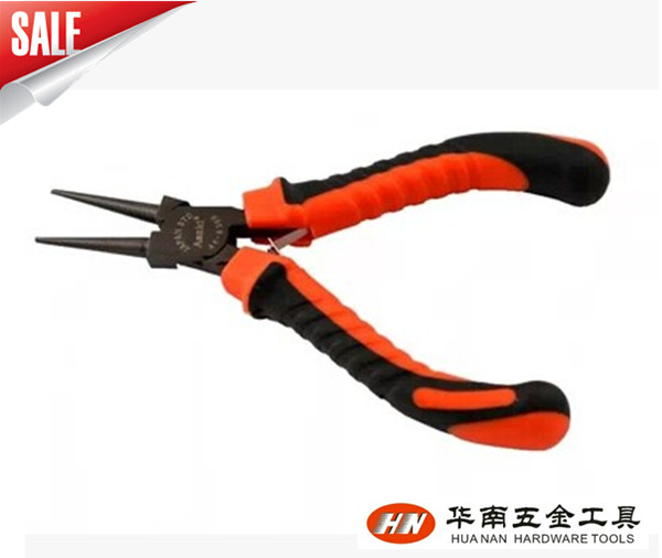 Hong Kong Yazaki ASAKI 5-inch HIGH-END BLACK NICKEL BICOLOR HANDLE MINI ROUND MOUTH PLIERS MINI PLIERS AK8368