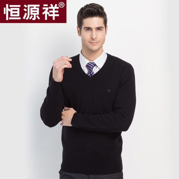 中华老字号 恒源祥 100%纯羊毛 男士羊毛衫 优惠券折后￥189包邮（￥389-200） 多色可选