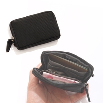 Tide brand coolmax waterproof mens and womens hand-held coin purse Lingge dark pattern coin bag card bag can be placed in a pocket bag