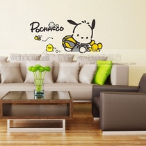 Pochacco Pocha dog series 21 cute cartoon wall stickers Living room background wall childrens room decoration stickers