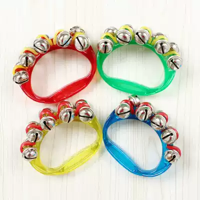 Orff Musical instruments Baby garden string bells Plastic handbells 10 bells Rattles Children's music toys Percussion instruments