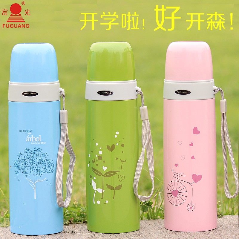 Fuguang thermos cup stainless steel leak-proof male and female students children's water cup double-layer vacuum portable creative kettle