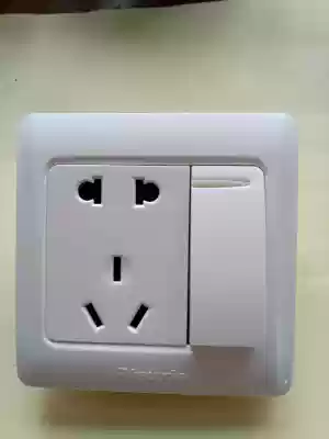 Wall switch type 86 panel, one opening, five holes, control, power supply, integrated safety decoration and installation project