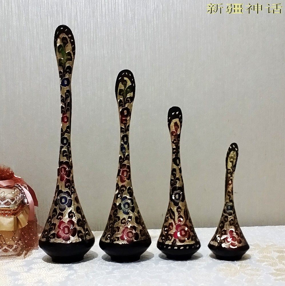 Pakistan craft gift decoration Bronze a plum blossom bottle black paint color craft desktop home dining room hotel decoration