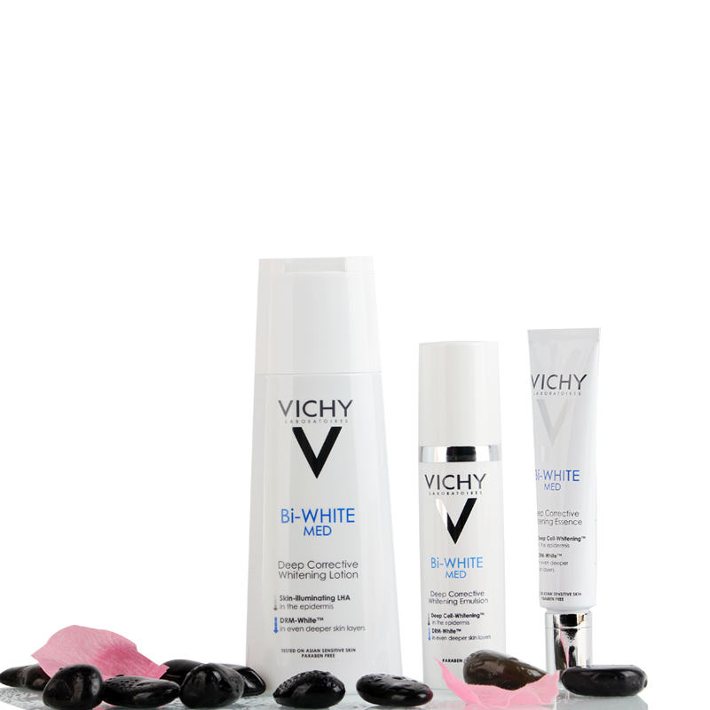Vichy/薇姿基源盈润焕白系列套装 柔肤水+锁水乳液+净澈精华包邮