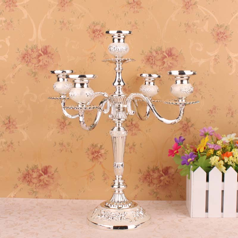 Home decoration Candlestick European Candlestick Wedding Wedding Hotel club candlelight dinner 5 heads three candlesticks