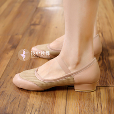 пуанты 包邮 陈婷 芭蕾舞鞋肚皮舞蹈女练功鞋瑜伽软底鞋 皮面 网布教师鞋