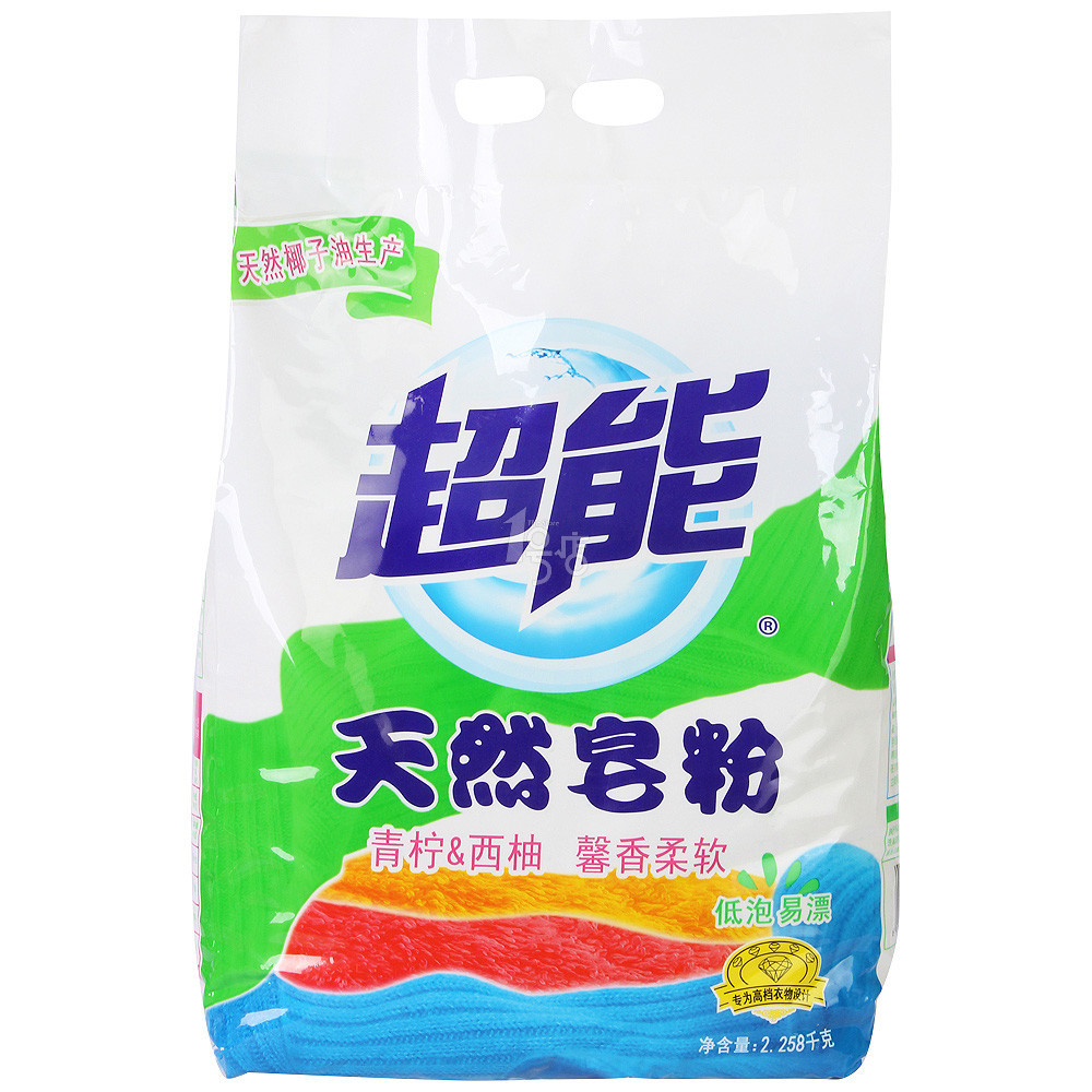 超能 天然皂粉(馨香柔软) 2.258kg  天然椰油 节水环保