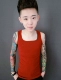Mùa hè nhanh màu đỏ người đàn ông với vest tương tự Slim co giãn thấm mồ hôi màu rắn cotton vest nam phiên bản Hàn Quốc của áo sơ mi chạm đáy hoang dã